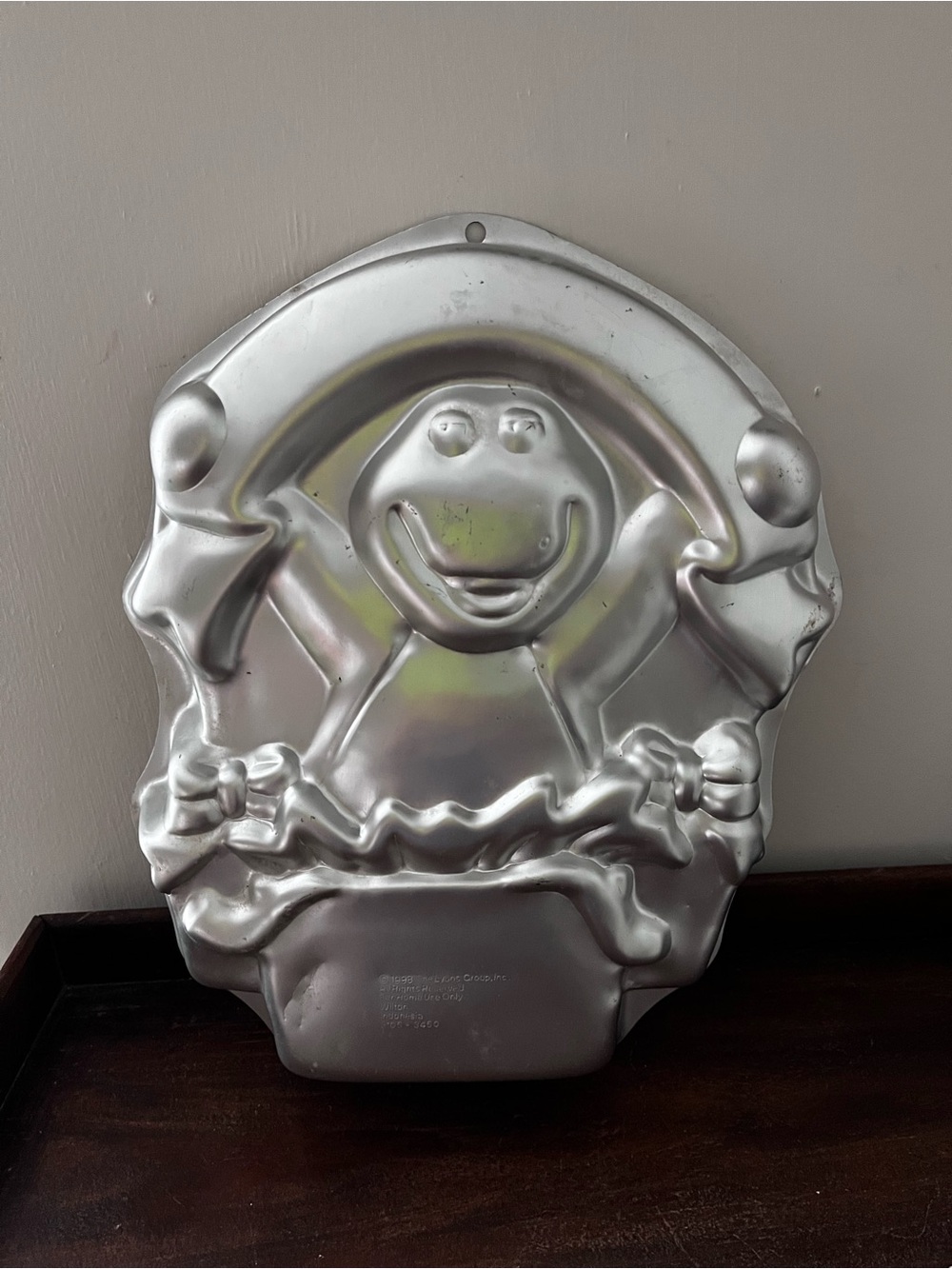 Vintage 1998 Wilton Barney the Dinosaur Metal Cake Pan Mold